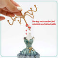Go Hooked Doll Dress Jewelry Holder Stand | Jewelry Organizer Stand with Hooks for Necklaces, Earrings, Bracelets & Rings | Decorative Jewelry Storage Display for Dressing Table Bedroom Gifting (Grey)
