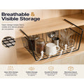 Go Hooked Multipurpose Under Shelf Basket/Coated Iron Under Cabinet Storage Organizer Rack Shelf/Under shelf Organizer Rack For Kitchen, Bedroom (Combo, Pack of 3) (2 Pcs - 12" & 1 Pc - 16") (Black)