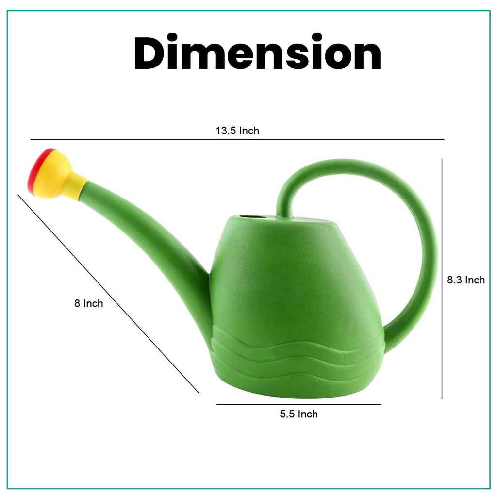 Premium Plastic 1.8 LTR Watering Can for House Plants/Gardening with Sprayer-Made in India (Green) (Pack of 1)