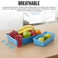 Go Hooked Multipurpose Plastic Storage Basket 4-Piece Set – Large, Medium & Small | Breathable, Durable Multipurpose Organizer Bins for Drawers, Shelves, Toys, Toiletries & Office Supplies – Blue