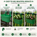 Go Hooked 12 Inch Plastic Railing Hanging Planter Pot  Rectangular Flower Pots with Double Hook for Garden Fence Balcony Indoor Outdoor Home Décor | Durable Plant Container