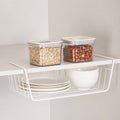 Bianco Multipurpose Under Shelf Basket 16 Inch Wire Rack Cabinet Storage Basket | Metal Storage Basket for Home Storage Under Cabinet Drawer | Space Saving Under Shelf Storage Rack (White)