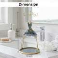 Go Hooked Doll Dress Jewelry Holder Stand | Jewelry Organizer Stand with Hooks for Necklaces, Earrings, Bracelets & Rings | Decorative Jewelry Storage Display for Dressing Table Bedroom Gifting (Grey)