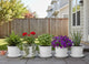 GoHooked 5-Piece White Planter Pot Set With Saucers