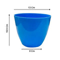 Go Hooked Plastic Small pots for Indoor Plants, Multicolour, Size -13x13x10cm, 20 Pieces Small