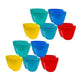 Go Hooked Plastic Small pots for Indoor Plants, Multicolour, Size -13x13x10cm, 20 Pieces Small