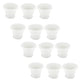 Go Hooked 10 inch Plastic Flower Pot with Bottom Plate/Tray (White, Pack of 12)