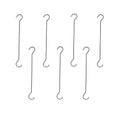 GoHooked 16 inch heavy duty black metal S hooks for hanging plants, bird feeders, and lights outdoors.