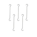 GoHooked 16 inch black heavy duty metal S hooks for hanging plants, bird feeders, and lights (Pack of 5)