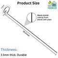 Go Hooked 16-inch black metal plant stake with a single stem loop, powder-coated finish.