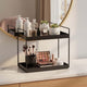 Go Hooked 2-Tier Standing Rack | 53.3 CM Height x 33.5 CM Width Iron Storage Kitchen Spice Rack | Durable Metal Organizer for Countertop, Pantry, Bathroom, Office | Space-Saving Design (Black)