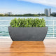 Go Hooked Recta Curve 24 Inch Rectangle Planter Pot | Big Size Polymer Gamla for Plants | Heavy-Duty UV Resistant Outdoor & Indoor Flower Pot for Balcony, Terrace & Garden (Black)