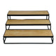 Go Hooked 3-Tier Wooden Shelf Organizers | Spices Organizer | Bathroom Essentials | Vanity Storage | Decorative Use | Cosmetic Makeup Storage | Metal Standing Rack (Black)