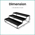 GoHooked black 3-tier metal spice rack organizer for countertop or cabinet storage. Features tiered shelves for easy visibility.