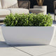 Go Hooked Recta Curve 36 Inch Rectangle Planter Pot | Big Size Polymer Gamla for Plants | Heavy-Duty UV Resistant Outdoor & Indoor Flower Pot for Balcony, Terrace & Garden (White)