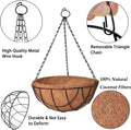 GoHooked 8" brown hanging basket with natural coco fiber liner and metal chain. Features removable chain and durable wire frame.