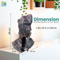 Go Hooked abstract geometric polyresin showpiece in black copper finish, depicting a face with finger to lips. Modern decor.