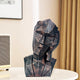Go Hooked Abstract Human Face Showpiece for Living Room, Bookshelf, Tabletop Decoration | Polyresin Geometric Figurines | Modern Abstract Face Statue for Home & Office Decoration (Black Copper Finish)