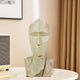 Go Hooked Abstract Human Face Showpiece for Living Room, Bookshelf, Tabletop Decoration | Polyresin Geometric Figurines | Modern Abstract Face Statue Office & Home Decoration (Marble Finish)