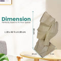 GoHooked abstract geometric human face statue in marble finish, representing 'Hear No Evil'.