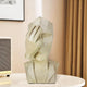 Go Hooked Abstract Human Face Showpiece for Living Room, Bookshelf, Tabletop Decoration | Polyresin Geometric Figurines | Modern Abstract Face Statue Home & Office Decoration (Marble Finish)