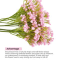 GoHooked light pink artificial baby's breath flowers with green stems, realistic rubber flower heads, perfect for bouquets and decor.