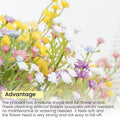 GoHooked multicolor artificial baby's breath flowers made of soft rubber and plastic stems, perfect for bouquets and arrangements.