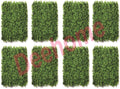 GoHooked green artificial boxwood hedge grass tiles (Set of 8) for wall and ceiling decor, 40cm x 60cm.