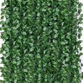 Go Hooked pack of 5 artificial arrowhead leaf creepers, 7 ft each, green plastic vines for home decor