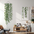 Go Hooked pack of 8 artificial arrowhead leaf creepers, 7 ft each, green plastic garland for home decor.