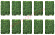 VIMIFORYOU Artificial Grass Tile (Pack of 10) - 16x24 Inch (40x60 cm) - Green - Ivy - Natural, Outdoor - Artificial Plant Decor