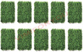 GoHooked pack of 10 green artificial ivy grass tiles, 16x24 inch, plastic, for indoor/outdoor decor