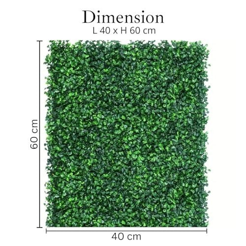 GoHooked green artificial grass vertical wall tile, 40 x 60 cm, for home and garden decor.