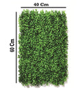 GoHooked green artificial grass vertical wall tile, 40x60 cm, with small dense leaves for indoor/outdoor decor.