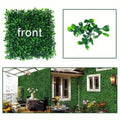 GoHooked green artificial grass wall tiles with small leaves, durable plastic, realistic, UV protected, easy install.