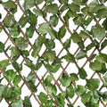 GoHooked green artificial ivy fence with expandable wooden lattice for outdoor decor. Pack of 2.