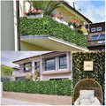 GoHooked green artificial ivy expanding wood fence trellis for privacy and decor, 60 x 20 inches.