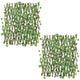Go Hooked Artificial Expanding Wood Fence Trellis Artificial Plant Garden Green Wall Leaf Ivy Wood Fence for Home Decor Garden Decor Restaurant Decor (60 x 20 Inch, Pack of 2)