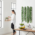 GoHooked Maple Green artificial ivy vines with realistic leaves, 7.5 ft long, draped on a black grid.