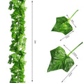 GoHooked artificial green maple leaf garland, 6ft long, made of polyester fabric, perfect for home and party decor.