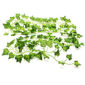Go Hooked green artificial maple leaf garland, 6ft, 30 leaves per creeper, made of polyester fabric for home and party decor.