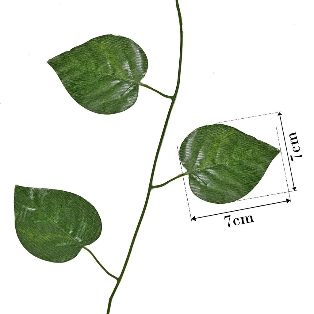 Go Hooked artificial money plant creeper with green leaves, 6 ft long, plastic material, ideal for home decor.