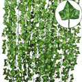 GoHooked artificial money plant garland with green fabric leaves, 6 feet long, ideal for home and party decor.
