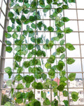 Go Hooked artificial green money plant garland, 6 feet long, made of polyester fabric, ideal for home and party decor.