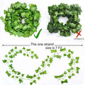 GoHooked artificial money plant leaf garland strings for home and event decoration, featuring realistic green foliage.