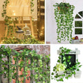 GoHooked artificial green money plant leaf garland strings for home, wedding, and event wall decoration