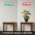 GoHooked artificial plant with 12 green and red patterned leaves in a black pot, 58.40 cm tall.