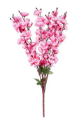 GoHooked baby pink artificial cherry blossom orchid flower bunch with 7 branches for vase decor