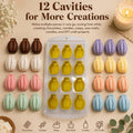 GoHooked 12-cavity silicone banana-shaped mold for chocolates, candies, and DIY crafts on a neutral background.