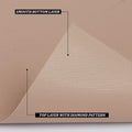GoHooked beige EVA anti-slip fridge mat roll with diamond pattern top layer and smooth bottom layer.